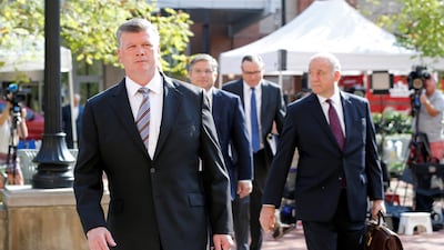 Defence attorney Kevin Downing arrives at the US District Courthouse during former Trump campaign manager Paul Manafort's trial. Reuters