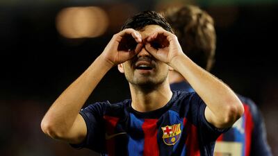 Soccer Football - LaLiga - FC Barcelona v Celta Vigo - Camp Nou, Barcelona, Spain - October 9, 2022 FC Barcelona's Pedri celebrates scoring their first goal REUTERS / Albert Gea TPX IMAGES OF THE DAY
