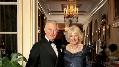 Prince Charles, Prince of Wales, and Camilla, Duchess of Cornwall at Clarence House before leaving for Buckingham Palace. Clarence House via Getty Images