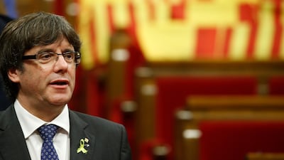 The former Catalan president Carles Puigdemont was released from police custody in Brussels late last night. AP Photo/Manu Fernandez/File