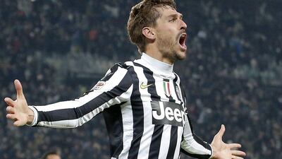 Juventus striker Fernando Llorente scored the game's only goal in extra time against Udinese on Sunday. Marco Bertorello / AFP