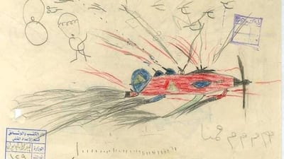 Some of the drawings on display. Photo: Iraqi National Library and Archives