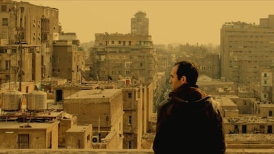Khalid Abdalla gazes at Cairo in the new film In the Last Days of the City. Photo courtesy of Zero Production