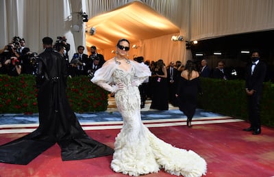 Spanish singer Rosalia in Givenchy at the 2022 Met Gala. AFP