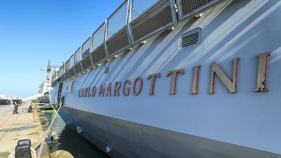 European Multi-Mission Frigate (FREMM), Carlo Margottini has docked at the Abu Dhabi Port.