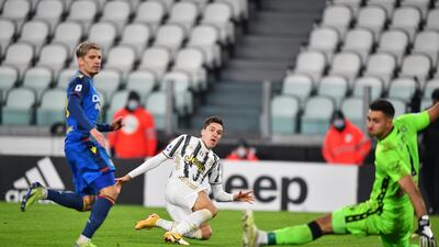 Federico Chiesa scores Juve's second goal. Getty