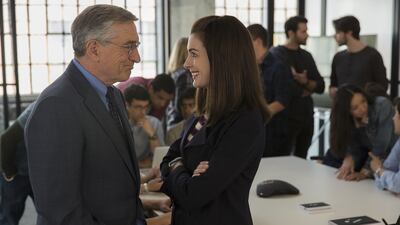 A still from the movie The Intern, where Robert De Niro plays a 70-year old intern (Francois Duhamel / Warner Bros. Pictures)
