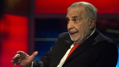 Reacting to global reaction of shock to Trump’s victory, the billionaire activist-investor Carl Icahn said, ‘The world was going nuts ... It was going into panic for no reason.’ Brendan McDermid / Reuters