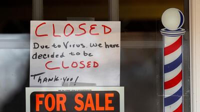 A shop window in Grosse Pointe Woods, in the US state of Michigan. AP Photo