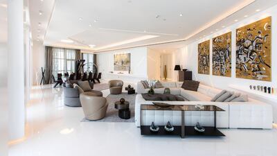 The open-plan living and dining area. Courtesy LuxuryProperty.com