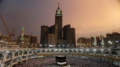 Muslims pray at the Grand mosque in Makkah on August 29, 2017. Suhaib Salem / Reuters