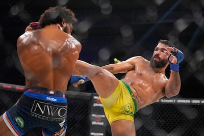 Patricio Pitbull, right, and AJ McKee will both feature on Saturday's show in separate bouts. AP