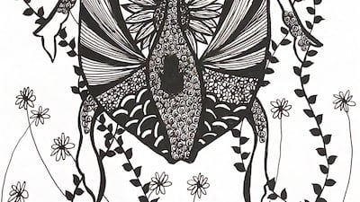 Manifestation coach Natascha Shah uses symbols from mythology in her art, including an Egyptian Scarab, an ancient symbol of renewal and rebirth. Photo: Natascha Shah