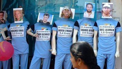 The IPL has been a moneymaking venture for players with the franchises, who bid and buy them at an auction, recovering the huge amounts of investment partly through selling merchandise. Noah Seelam / AFP