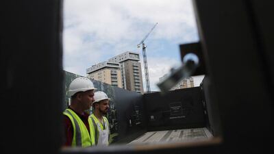 Construction continues on new residential and commercial apartments in London’s East End. Prices in London are up 17.7 percent, the biggest jump since July 2007, according to ONS data. Dan Kitwood / Getty Images
