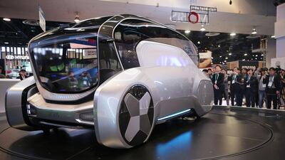 Hyundai's Mobis M.Vision S gets some attention. AFP