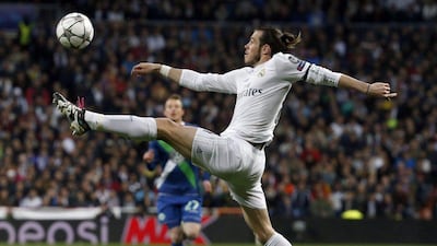 Real Madrid’s Welsh midfielder Gareth Bale during the Uefa Champions League quarter final second leg match against Wolfsburg played at Santiago Bernabeu stadium in Madrid, Spain on 12 April 2016. EPA/KIKO HUESCA