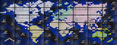 Maha Malluh's 'WORLD MAP', 2021. Photo: Diriyah Biennale Foundation, Maha Malluh