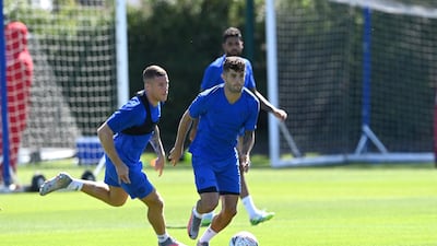 Ross Barkley and Christian Pulisic in action. Getty