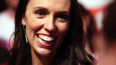 Ms Ardern speaks at an election rally in Hamilton on September 17, 2017. Michael Bradley / AFP