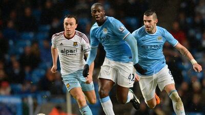 Yaya Toure may be poised to win a third straight African Footballer of the Year award at the ceremony in Lagos, Nigeria on Thursday. Andrew Yates / AFP