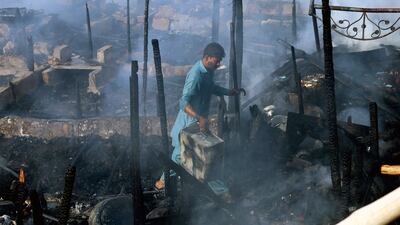 Many families lost all their belongings in the fire. EPA
