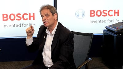 Volker Bischoff, vice president Robert Bosch Middle East, in Dubai. Satish Kumar / The National