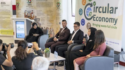 A panel discussion organised by the Emirates Environmental Group (EEG). Antonie Robertson / The National