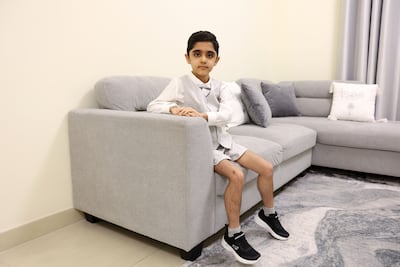 Yousef Hayder Al Waaeli dreams of playing like any other child. Chris Whiteoak / The National