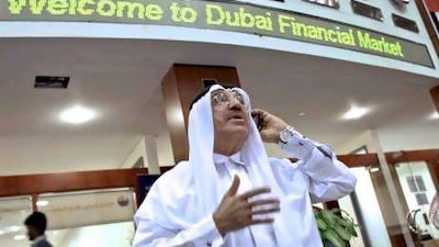 Dubai stocks have lost more than half of their gains this year. AP Photo