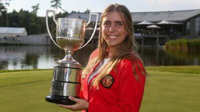 Celia Barquin Arozamena won the European Ladies' Amateur Championship in July 2018. EPA