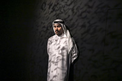 Juma Al Haj uses shadow as an active part of Revelation, allowing inscriptions to shift beyond the objects themselves and become part of the surrounding space. Victor Besa / The National