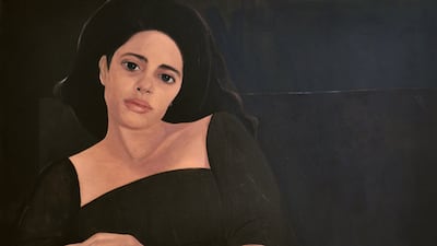 Egyptian artist Hind Adnan's painting Serwal. Photo: Art Cairo