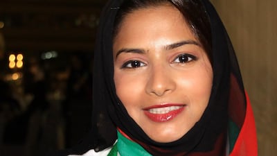 Athlete Nuha Luqman made her debut in Muscat in 2017 with the Al Mouj Open Half-Marathon, crossing the finish line with her hand raised in the UAE’s three-finger salute. Courtesy Nuha Luqman