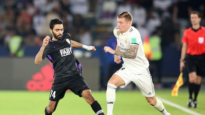 Hussein El Shahat (Al Ain). Man of the match in the victory against Esperance de Tunis, the Egyptian, left, was a persistent threat to whomever he lined up in front of. El Shahat was always willing to take on opponents, a regular out-ball for whenever Al Ain were under pressure. Capped a strong tournament with the goal against Esperance and was unlucky to have another ruled out, wrongly, in the semi-final. Reuters