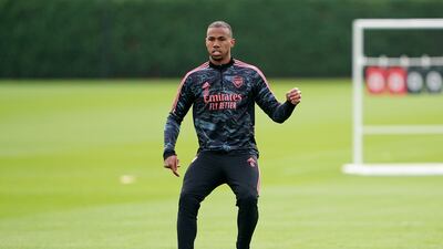 Gabriel trains in London on Wednesday. PA