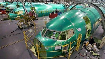 Boeing says the Mena region is becoming the capital of high-density, long-haul jets. Above, Boeing's Dreamliner assembly floor in Kansas.