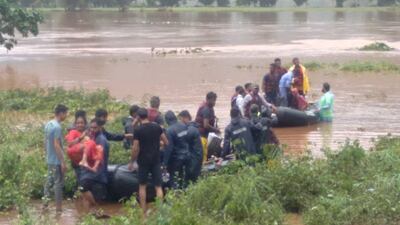 More than 1,000 people had to be rescued from floods in Raigad district.