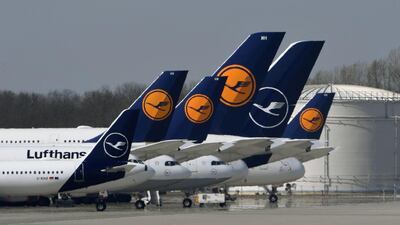 Lufthansa's roughly 760 planes are grounded due to restrictions on air travel. AFP