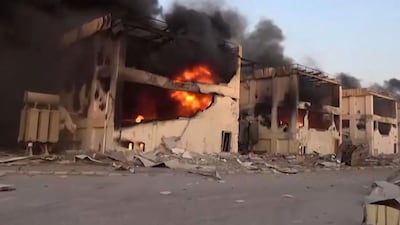 Houthi footage purports to show damage at the Ras Kutaib power station in Hodeidah after the Israeli strikes