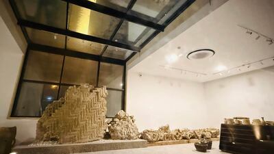 Artefacts discovered at the site during reconstruction have been put on public display