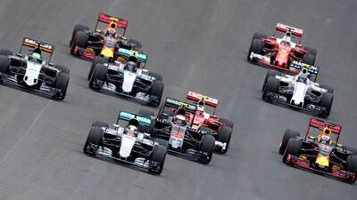 Mercedes-GP driver Lewis Hamilton grabs the lead at the Formula One Grand Prix of Austria at the Red Bull Ring in Spielberg, Austria on July 3, 2016. AFP / JOE KLAMAR