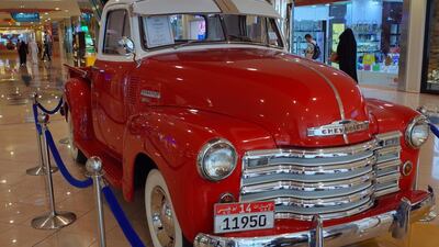 A 1950 Chevrolet 3100 truck at the Classic Car Show in Marina Mall, Abu Dhabi. Delores Johnson / The National
