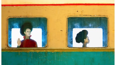 In 2007, Muluneh returned to Ethiopia for good. 'Coming back has always been in my agenda. That was something that was put in me by my mother who always believed you have to go back to support your country,' she says. The work shown here is titled 'The Departure', from 'The World is 9' series