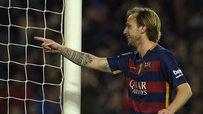 Barcelona's Ivan Rakitic shown during the team's La Liga win over Athletic Bilbao last weekend. Lluis Gene / AFP / January 17, 2016