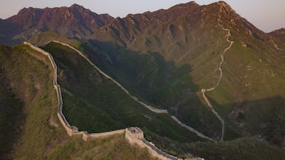 The Huanghuacheng Great Wall is seen in the Huairou district in Beijing, China. Huanghuacheng is the only village with a lakeside by the Great Wall, which is a popular section for tourism. Getty Images