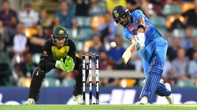 Virat Kohli smashed an unbeaten 61 to steer India to victory against Australia in Sydney. EPA