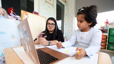 Parents in the UAE are looking forward to in-person learning replacing remote learning. Chris Whiteoak / The National