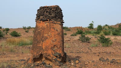 The ancient ferrous metallurgy sites of Burkina Faso include about 15 natural-draught furnaces. Courtesy DSCPM/MCAT