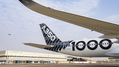 The A350-1000 test aircraft, MSN065, successfully completed the hot weather tests at the Al Ain International airport. Courtesy Airbus